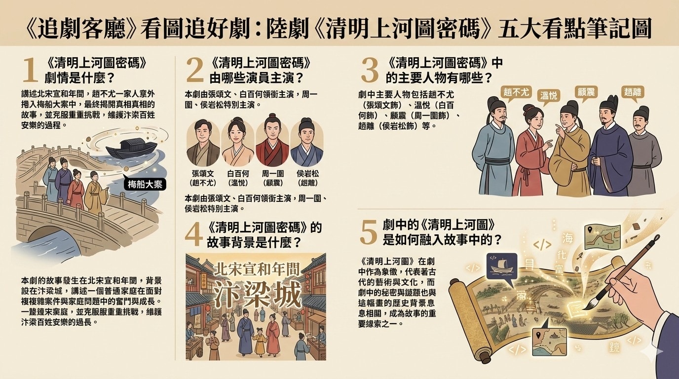 陸劇《清明上河圖密碼》:劇情簡介&人物介紹;由張頌文、白百何領銜主演的古裝懸疑劇 。 - 第2張圖 陸劇《清明上河圖密碼》:劇情簡介&人物介紹;由張頌文、白百何領銜主演的古裝懸疑劇 。