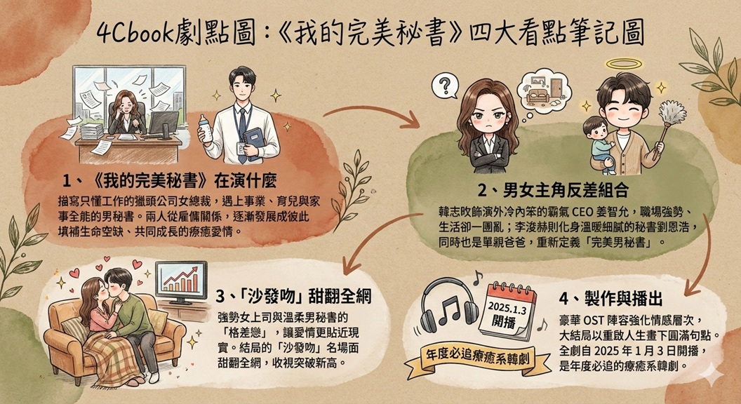 韓劇《我的完美秘書》劇情簡介＆十大亮點、韓志旼、李浚赫主演的療癒羅曼史