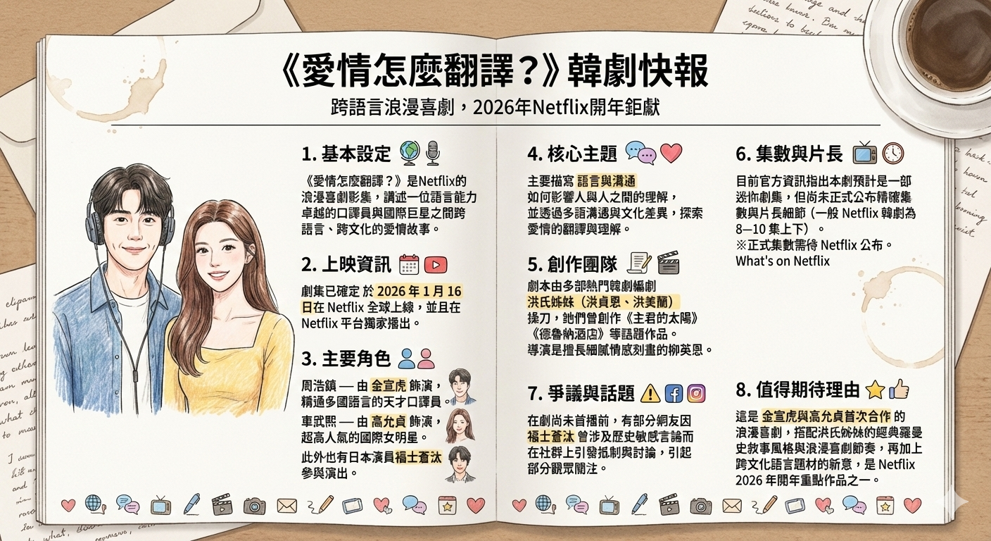 《愛情怎麼翻譯？》金宣虎、高允貞與福士蒼汰共譜跨國浪漫篇章