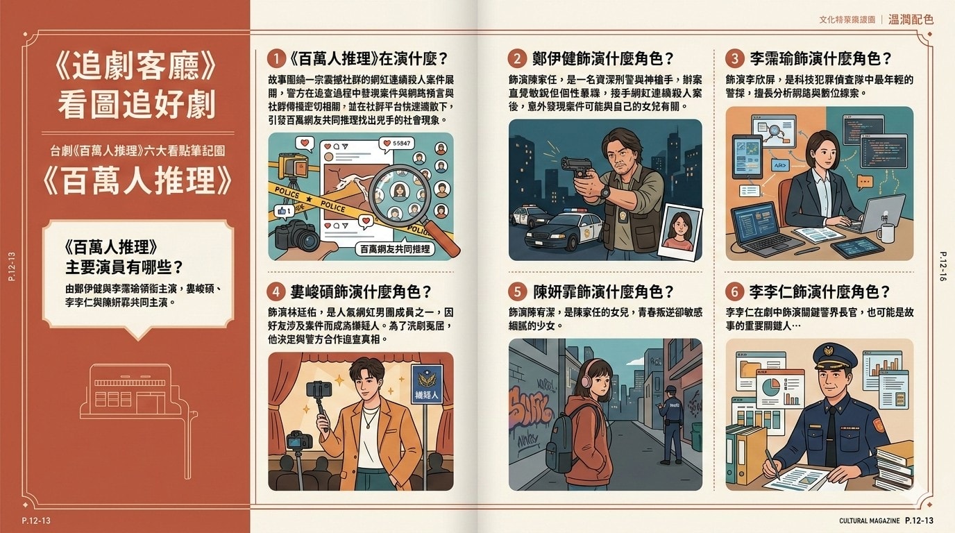 百萬人推理（台劇）：劇情簡介＆人物介紹，由鄭伊健、李霈瑜、王柏傑、李李仁、陳姸霏共同主演。