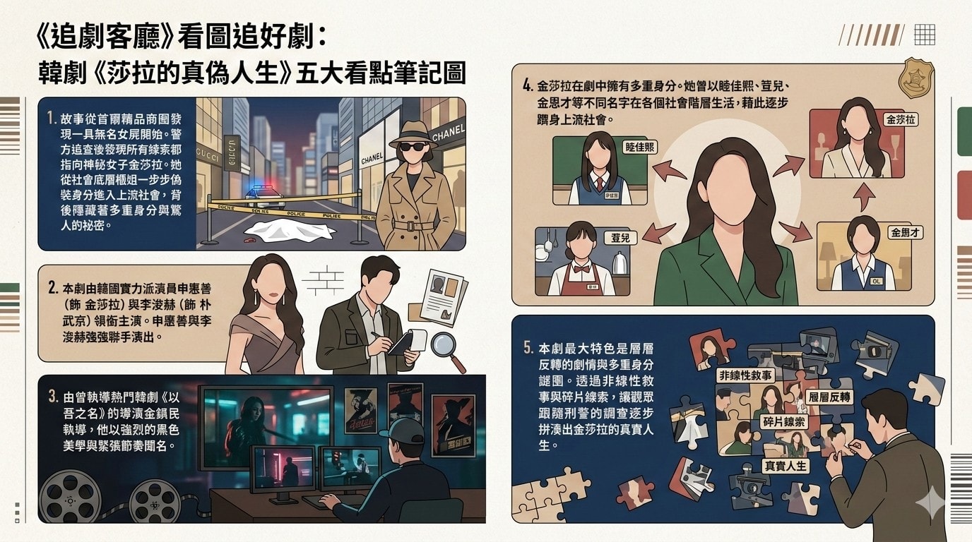 Netflix韓劇《莎拉的真偽人生》解析人性多重謊言與十大核心看點