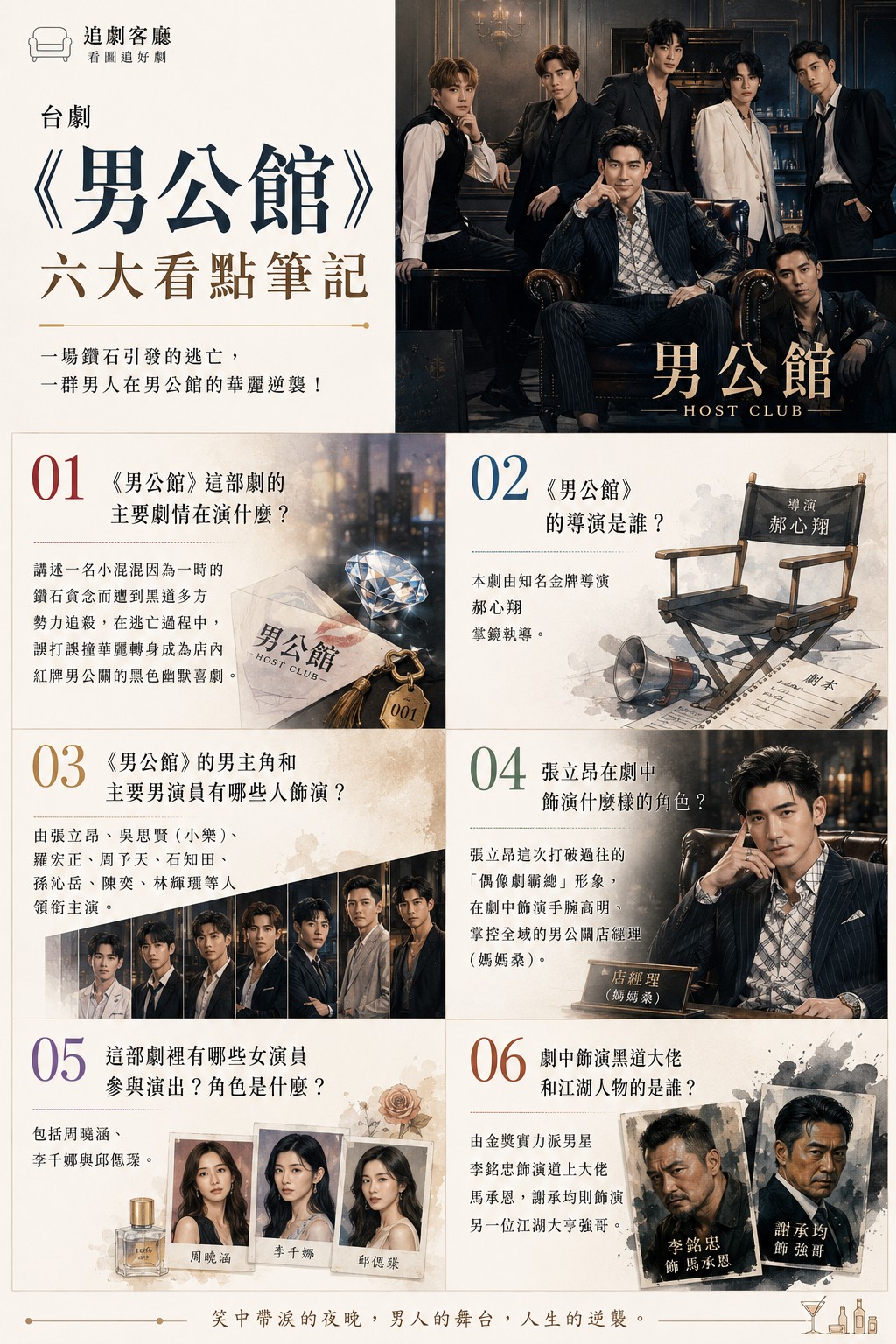 台劇《男公館》十大看點：台灣首部以男公關產業為背景的職人劇