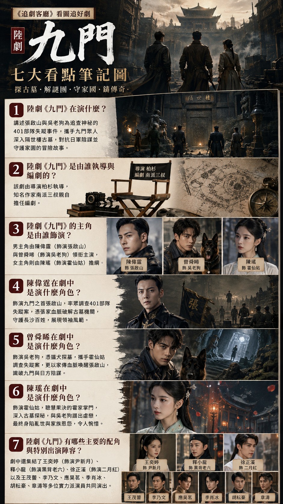 陸劇《九門》十大看點全面解析：南派三叔親自操刀編劇的懸疑奇幻冒險劇